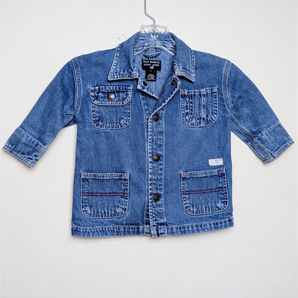 Vintage Ralph Lauren Polo Jean Denim Chore Jacket 90s Y2K Toddler Size 2T